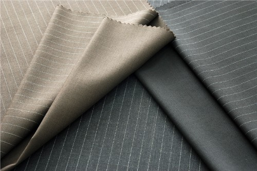 Stripe Wool -Polyester Fabric