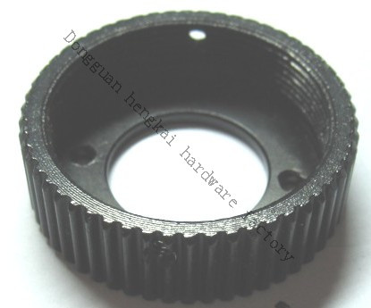 CNC Precision Part with Knurling Oursize and Black Color (HK279)