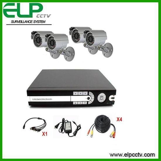 4channel Waterproof IR Camera Home CCTV Security System (ELP-DVR604HV-6037)