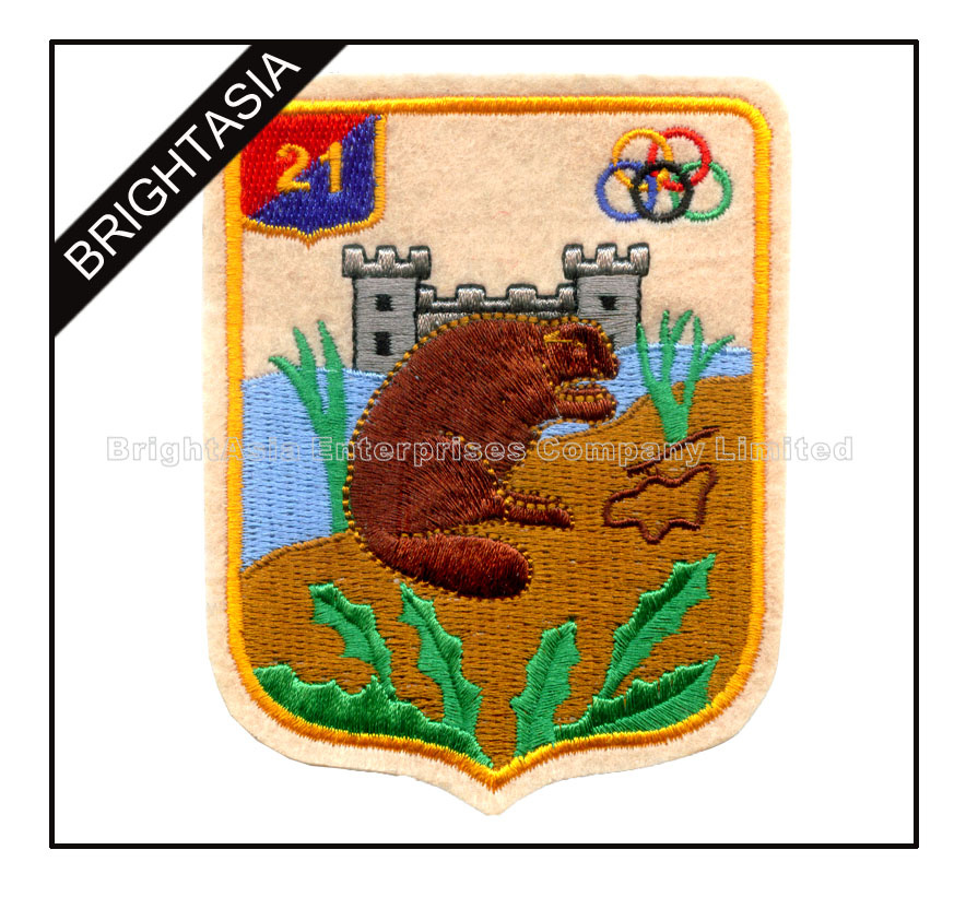 Custom Persionality Embroidery Patch with Felt Material for Clothing (BYH-10969)