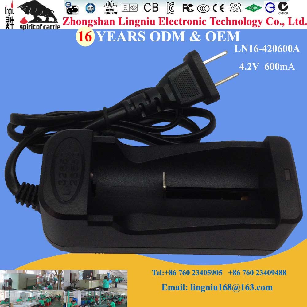 Factory Price High Quality Us Version 32650 26650 18650 16650 Universal Lithium Battery Charger