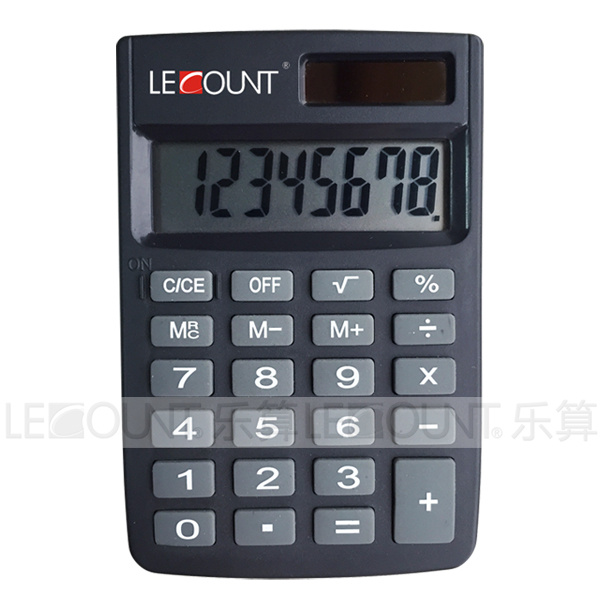 8 Digits Dual Power Mini Handheld Business Calculator with Large LCD Screen (LC397)