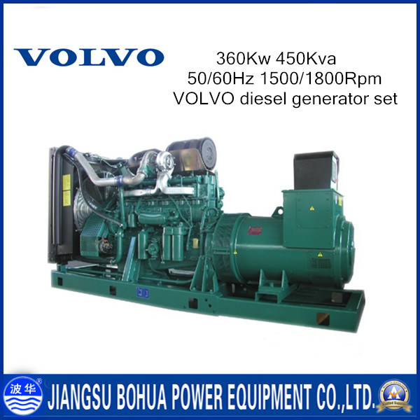 360kw 450kVA Low Noise Volvo Environmental Diesel Generator Set
