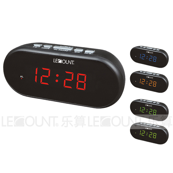 ABS Digital LED Desk Clock with Alarm Funtion and CE, RoHS Certifications (LC3003)