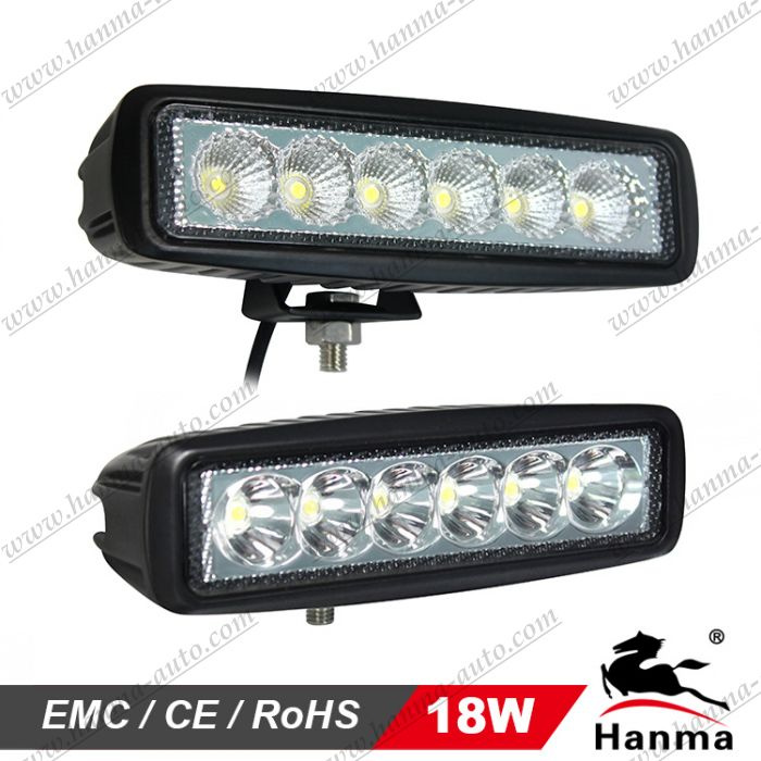 18W Flood LED Work Light Single Row LED Driving Light