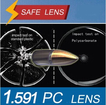 PC Optical Lens /Index 1.591 Polycarbonate Single Vision Lens/ Impact Resistance Safety Glasses/ Anti-Glare/Hmc