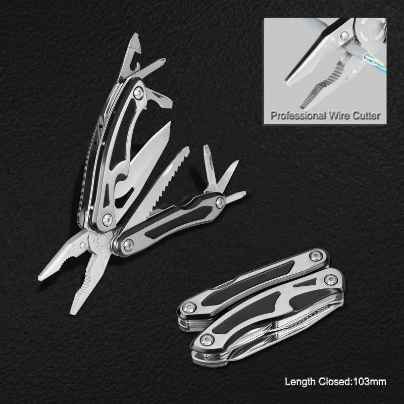 Top Quality Multi Tool with Rubber Inlay Handle (#8419)