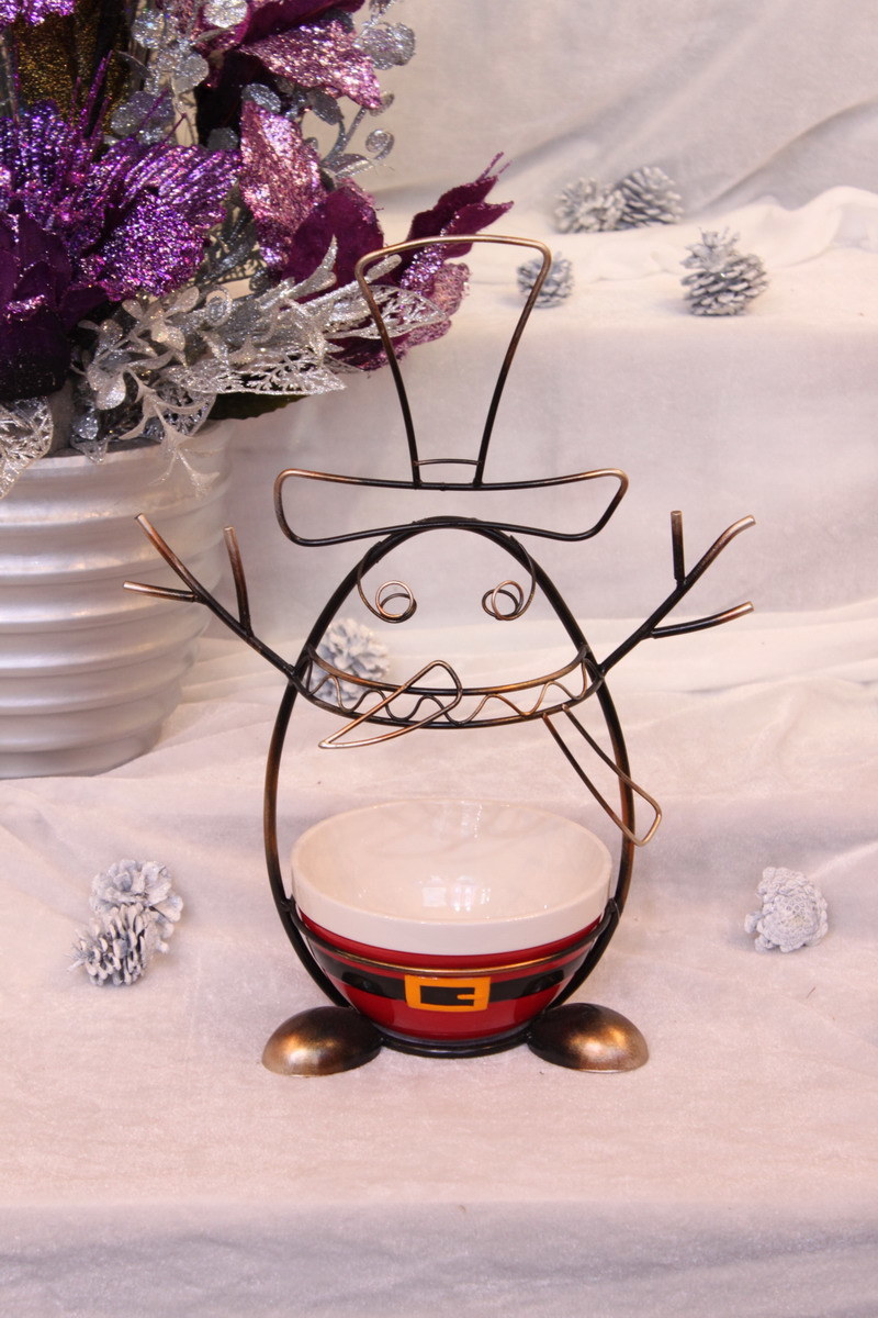Christmas Snow Ball Candle Holder for Home Decoration (STL-HDC018)