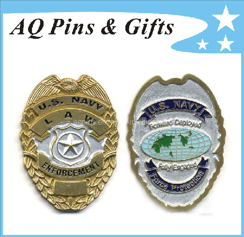 Factory Price 3D Military Police Badge with Soft Enamel Badge (badge-014)