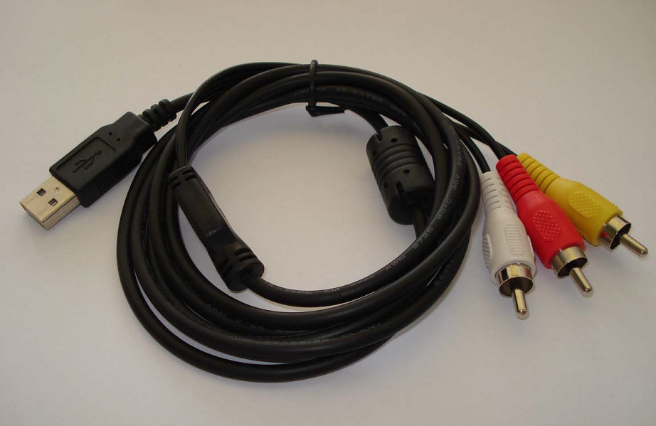 USB to 3 RCA Cable