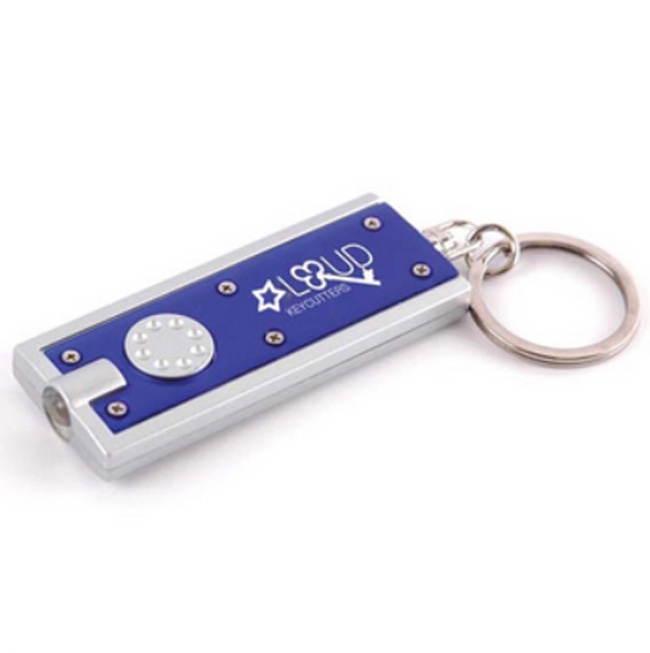 Flashlight LED Torch Key Chain with Logo Printed (3672)