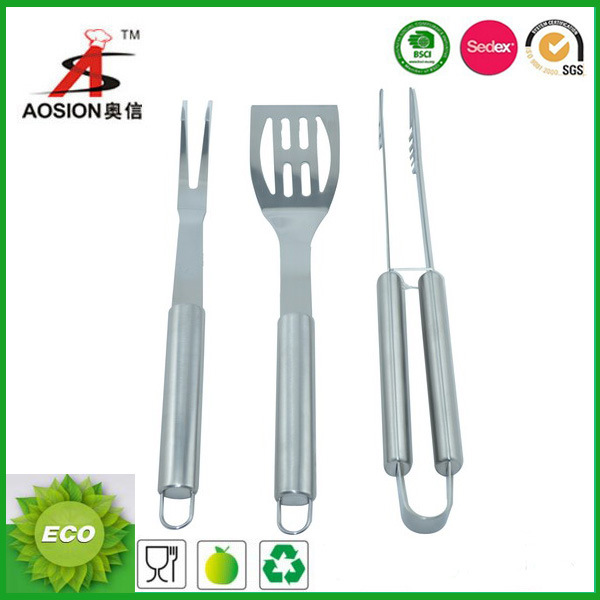 Stainless Steel Grill BBQ Tool Set (FH-BQ02-3)