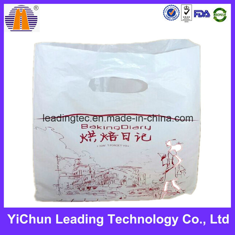 Promotional Customized Printed LDPE Handled Plastic Bread Packaging Bag
