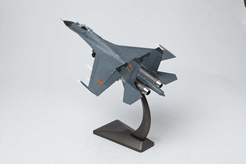 17.7 Inches Die-Cast Alloy J-11b Fighter Jet Model High Authentic Simulation Airplane Model Scale 1: 48 Professional Aircraft Manufacturer