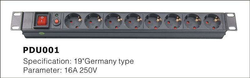 19''1u German Power Distribution Unit/ PDU
