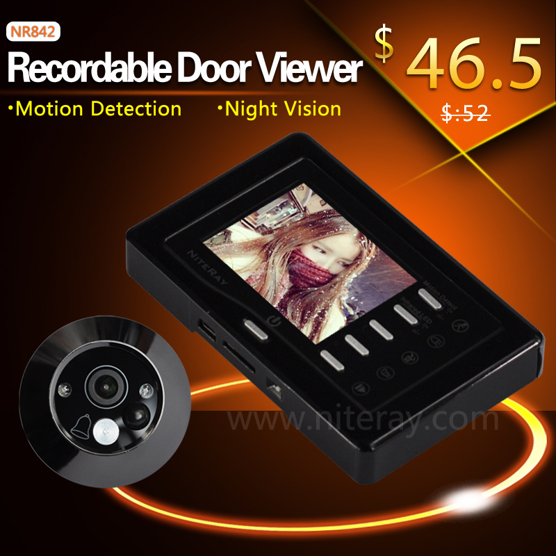 Infrared Digital Door Peephole Viewer, Security Door Viewer with Motion Detect, Take Photo, Video Record