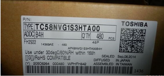Toshiba 24nm 2gbit SLC Tc58nvg1s3hta00