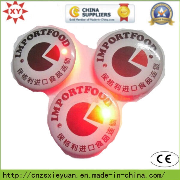 Wholesale Round Flashlight Button Pin Badge with Custom Logo