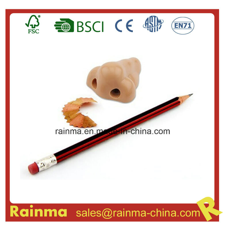 Plastic Pencil Sharpener with Nose Shape