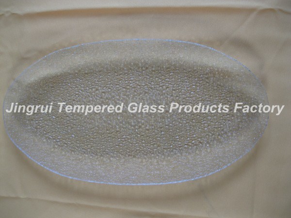 Oval Tempered Glass Plate (JRABNORMITY)