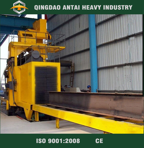 H Beam Shot Blasting Cleaning Machine with Rollor Conveyor