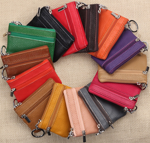 New Assorted Colors Leather Coin Purses