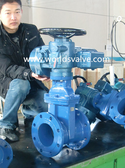 Ductile Iron Gate Valve with Electrical Actuator
