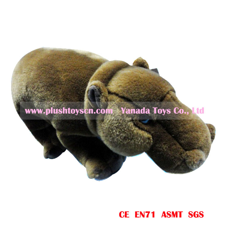 30cm Brown Simulation Hippo Plush Toys