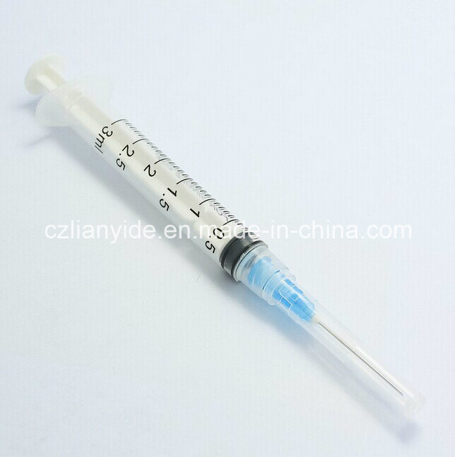 3ml 3 Part Luer Lock Disposable Injection Syringe of Medical Equipment