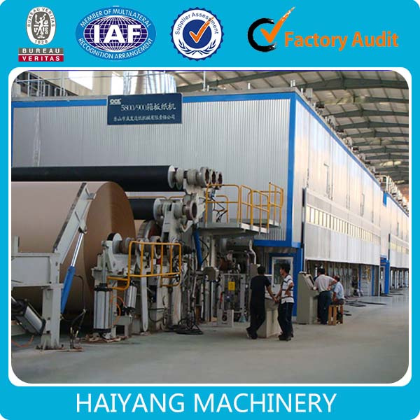 (HY-3600mm) Carton Medium Paper Making Machine From Waste Cartons