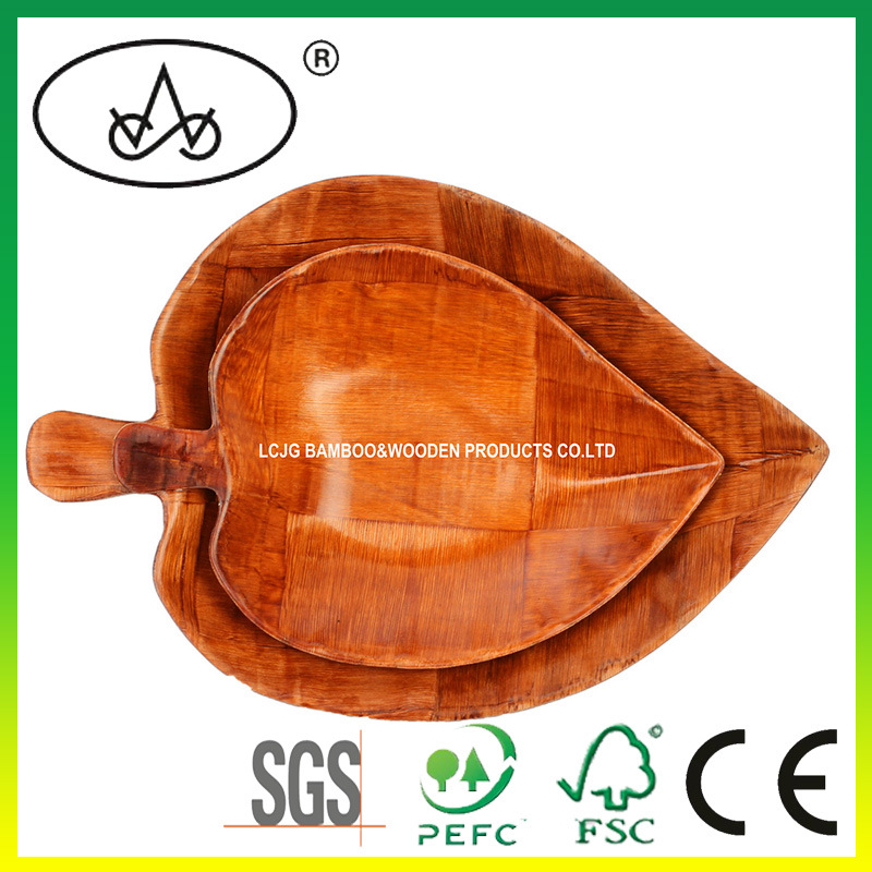 Bamboo Plate for Candy and Fruit/Cookies/ Snack/ Crafts/ Decoration/ Daily Use/ Tableware/ Eco-Friendly/ Storage/ Nuts Holder/ Plate/ Wood Products/ (LC188M)