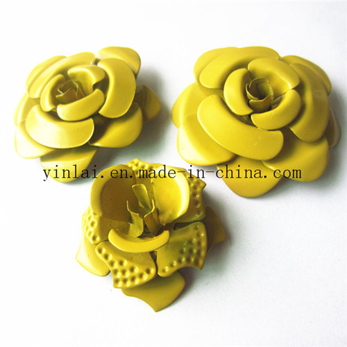 Fashion Yellow Artificial Metal Flower for Decoration (YL-ZSP01)