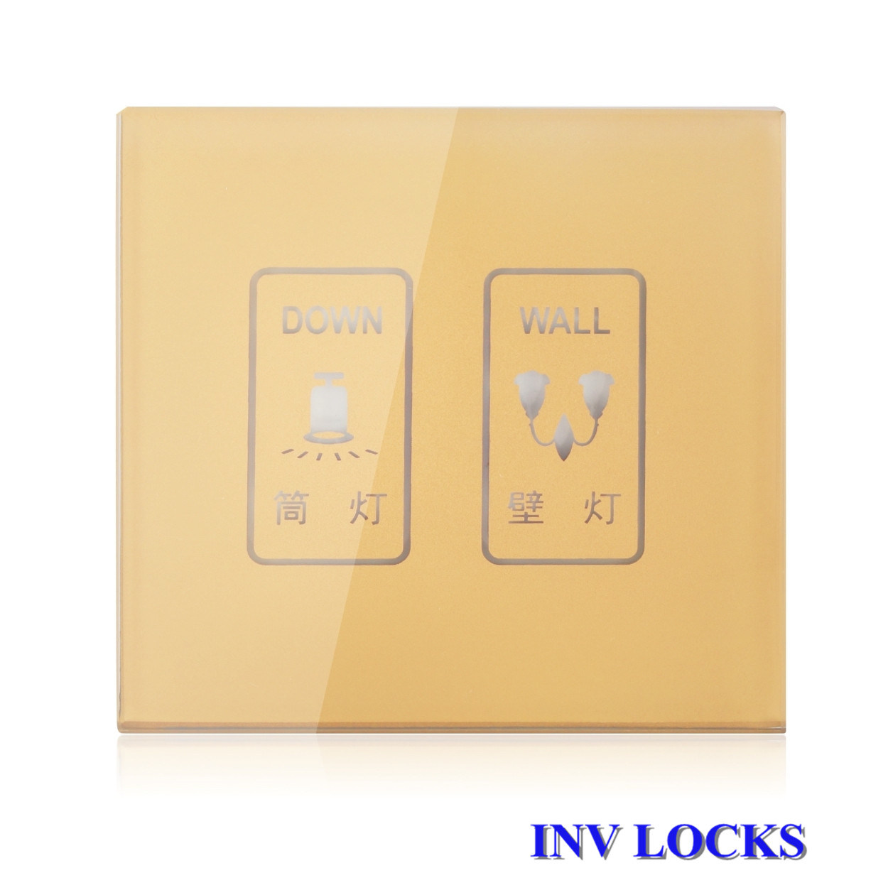 Two Gang Home Touch Light Switch (CM-02DW-G)