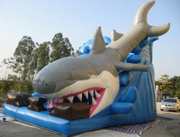 Inflatable Shark Slide with Commercial Grade (ACE6-01)
