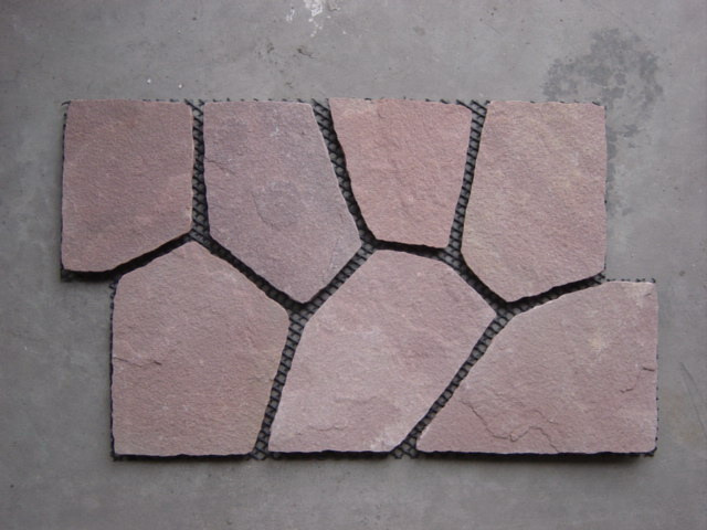 Natural Slate Flooring Tiles with Mesh for Paving