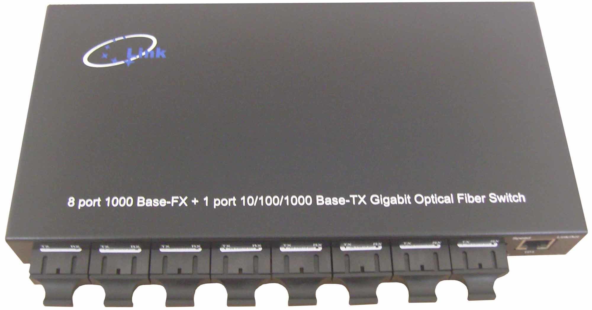 8port 1000 Base-Fx and 1 Port 10/100/1000 Base-Tx Ethernet Switch Apply FTTH FTTB