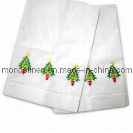 Christmas White Linen Towel (TT-005)