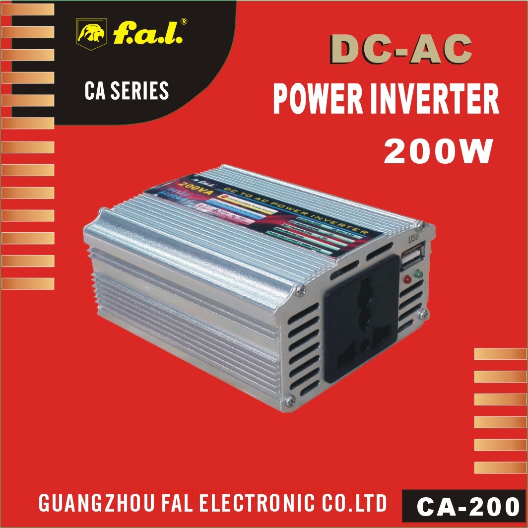 Power Inverter 200W DC to AC Inverter 12V 220V