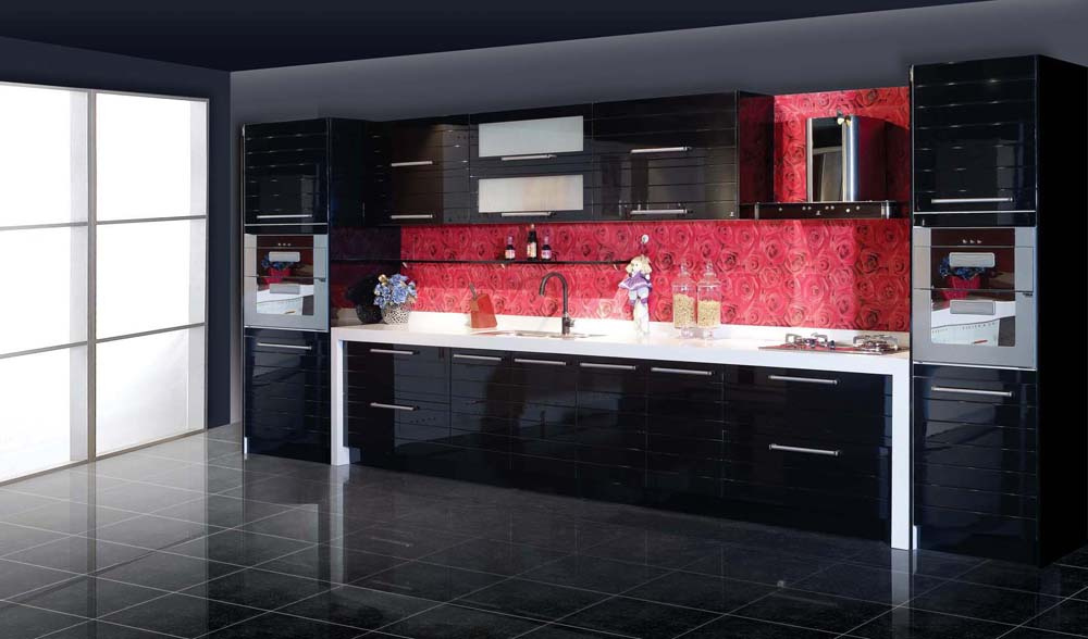 Lacquer Kitchen Cabinet-3