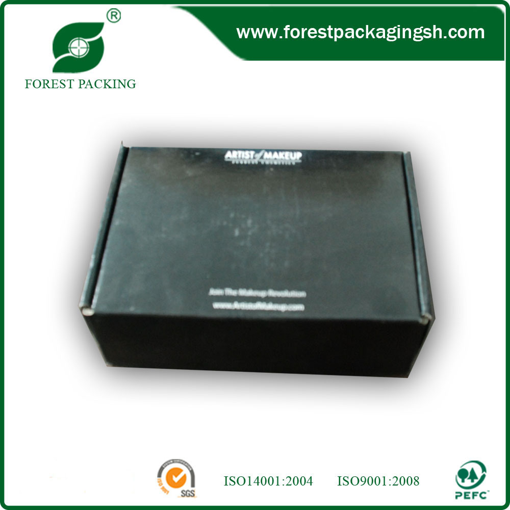 Flap Top Black Printed Box Custom Box