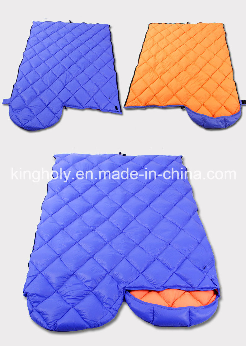 Blue Color Envelope Sleeping Bag with Hat