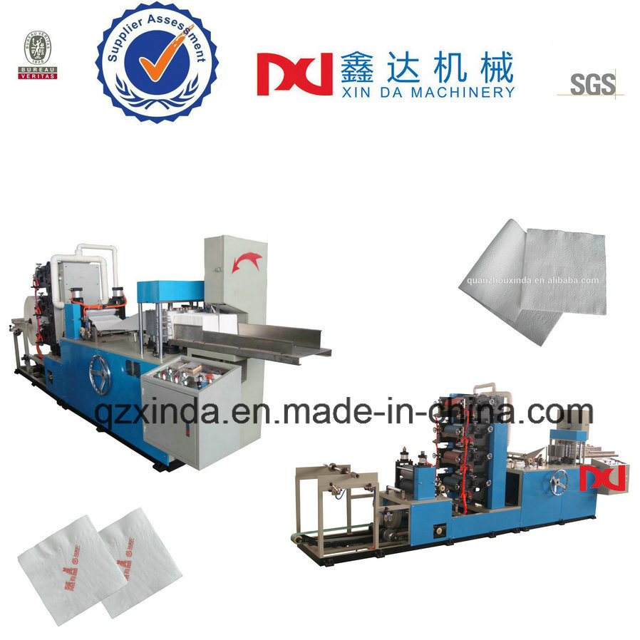 Automatic Embossing Serviette Printing Folding Napkin Paper Tissue Making Machine