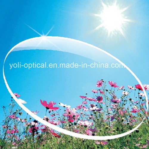 75/72mm Arcrylic Spherical Minus UV400 1.60 Green Coating Hmc Optical Lens with EMI