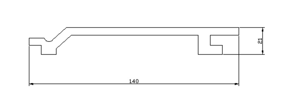 WPC Wall Panel (Solid 140x21mm) (HS-QB-01)