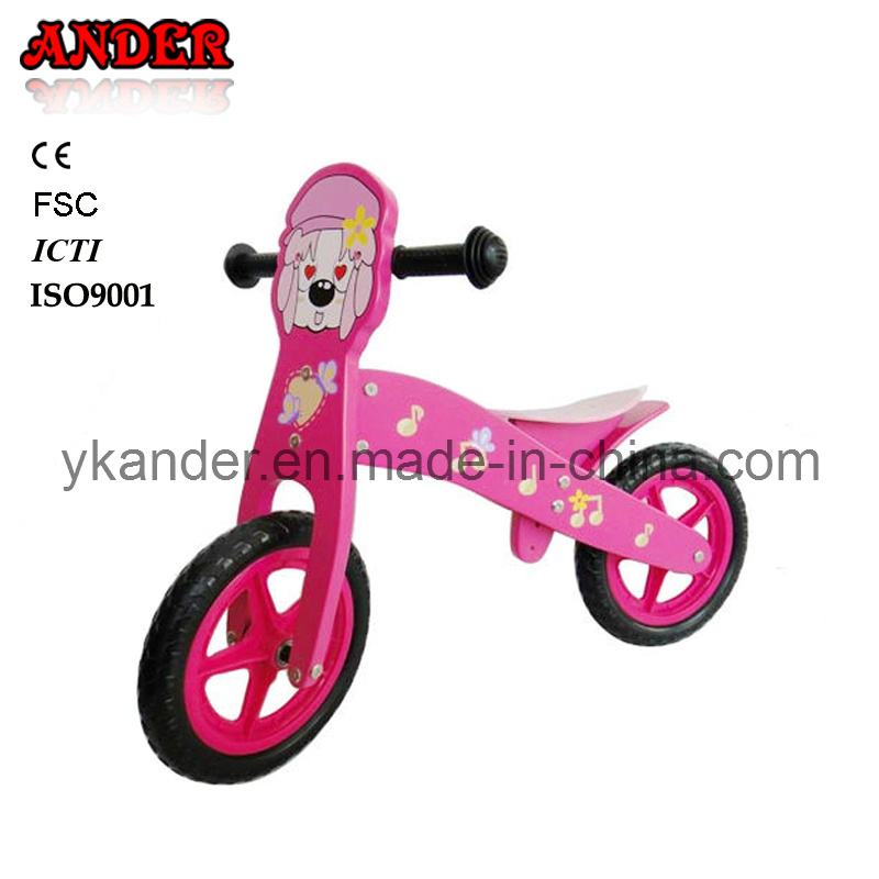 Pink Wooden Running Bike Toy for Children (ANB-55)