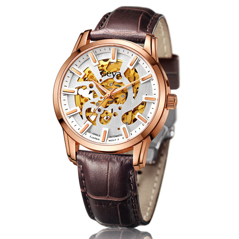 Geunine Leather Automatic Watch (8117g)
