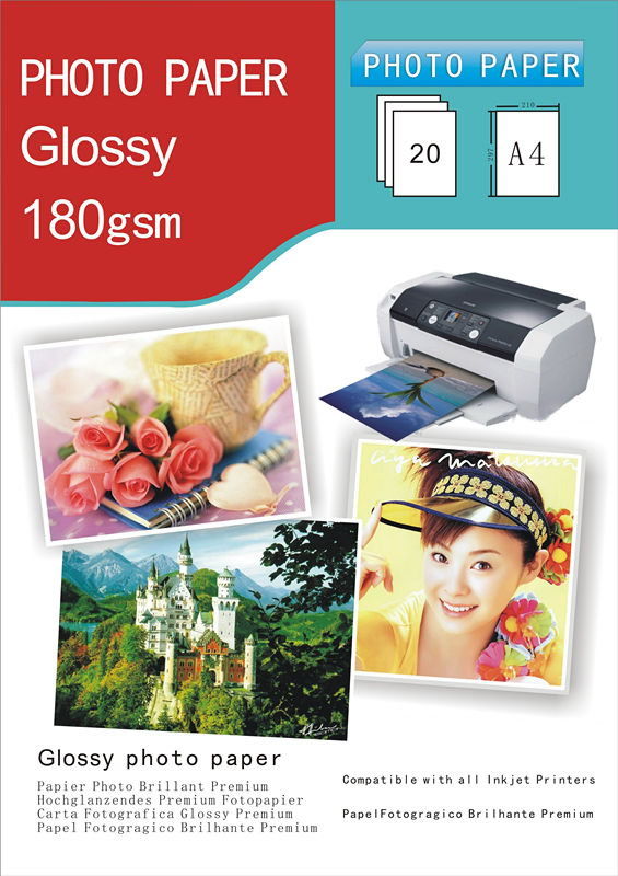 A4 Glossy Inkjet Photo Paper (JG180) 