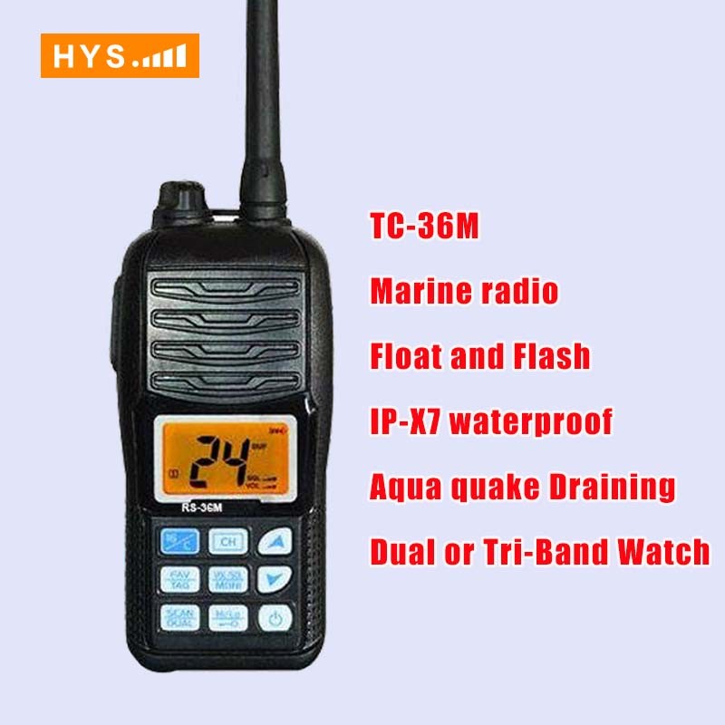 88 Chennals Waterproof Float Handheld Marine VHF Radio with Large LCD Display