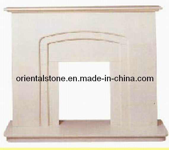 White Marble Stone Carving Fireplace