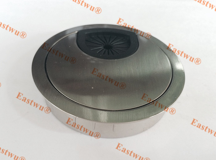 Wg80-Sn 80mm Satin Nikel Computer Desk Table Grommet Cable Hole
